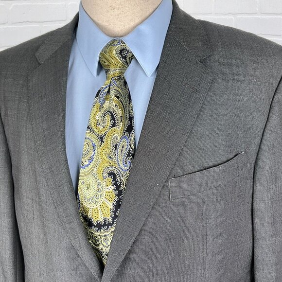 Jos A Bank Blazer Men 43R Gray Reda 1865 Super 110s Wool Classic Career Jacket - Picture 2 of 14